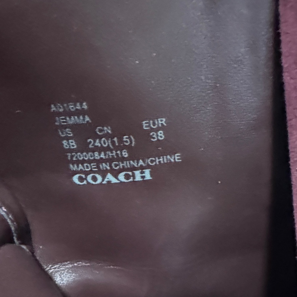 Coach Dark Burgundy Jenna Ankle Booties - Picture 2 of 8